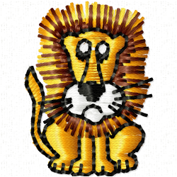 Lion Embroidery Design 2